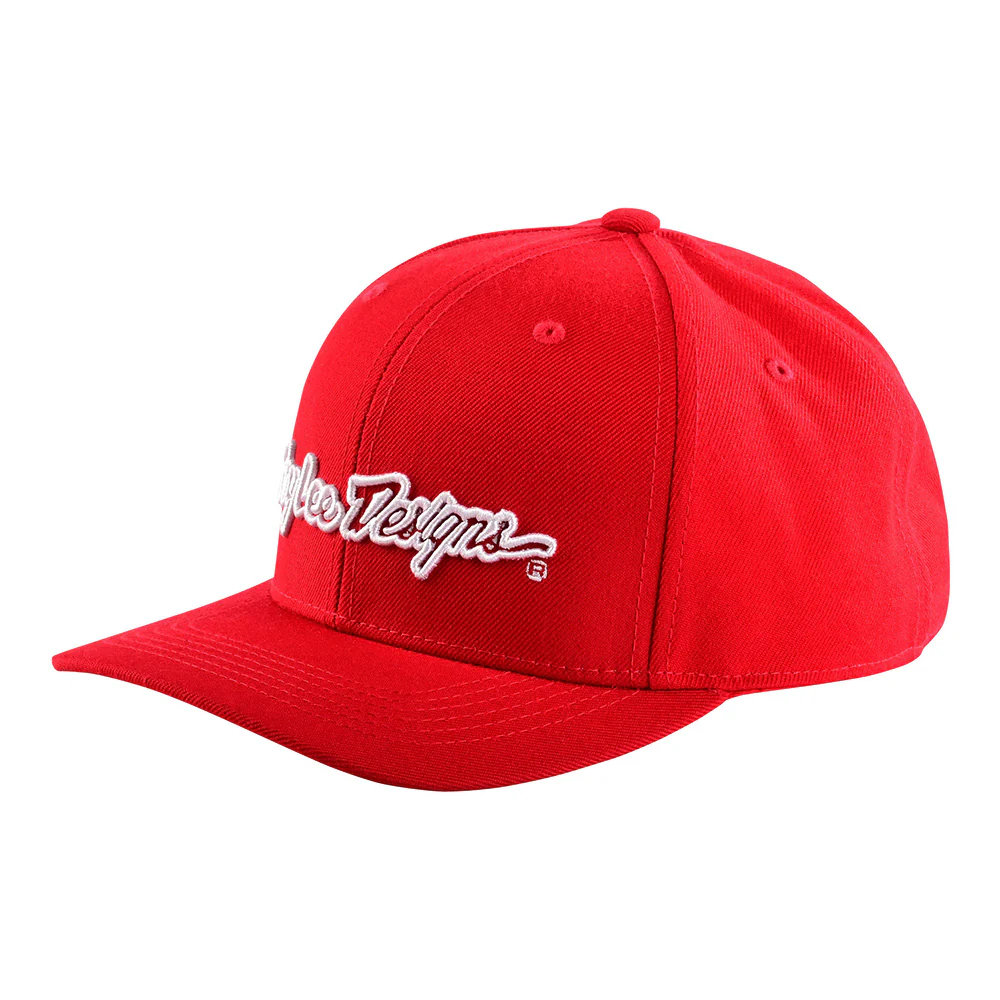 Gorra Curva Troy Lee Designs Signature Red / White